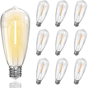 25 Pack C9 Clear Incandescent Christmas Light Bulbs, 7 Watt Warm White Replacement Bulbs, E17 Intermediate Base Vintage Bulbs for Outdoor String Lights, Patio Garden Party Xmas Tree Decor UL Listed in Saudi Arabia