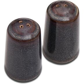 Ceramic Salt and Pepper Shakers,Farmhouse Salt Shaker set of 2, Vintage Spice Shaker for Compact Cooking,Travel,BBQ, Kitchen and Resturant Decor(Caramel Brown) in Saudi Arabia