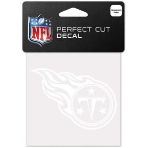 NFL Tennessee Titans 4x4 Perfect Cut White Decal, One Size, Team Color in Kuwait