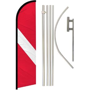Diver Windless Banner Flag - متاجر القوارب، الرياضات المائية، تأجير معدات التزلج على الماء، الغوص in Kuwait