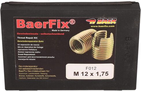 AB Tools Baerfix M12 x 1.75mm متري التنصت الذاتي التالف موضوع إصلاح القاطع إدراج in Kuwait
