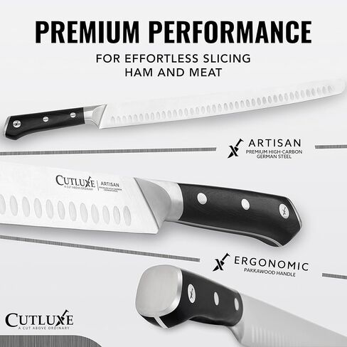 Cutluxe Extra-Long 14" Slicing Carving Knife – Brisket Knife, Razor Sharp Meat and BBQ Knіfe – High Carbon German Steel – Full Tang & Ergonomic Handle Design – Artisan Series in Saudi Arabia