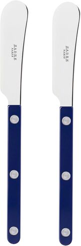 Sabre Paris - Set of 2 Spreader Knives 5.5 inches - Bistrot Collection - Perfect for Butter, Tapenades, Spreads - Stainless Steel & Nylon - Dishwasher Safe - Asparagus - Brilliant Finish in Saudi Arabia