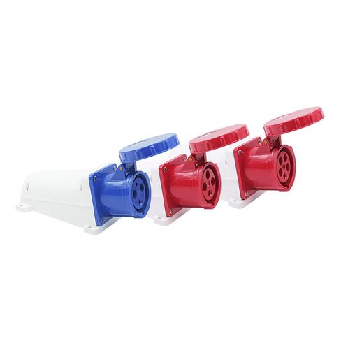 1 Pcs Red Exposed and Concealed Industrial Socket 63A 125A Three-Hole Four-Hole and Five-Hole Wall(LX 335 5 core 63A) in Saudi Arabia
