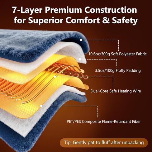 Neck Heating Pad, Heating Pads for Neck and Shoulders and Back with 6 Heat Options 4 Auto-Off Timer, Weighted Heating Pad for Back Pain Relief, Gifts for Mom Women Christmas Birthday in Saudi Arabia