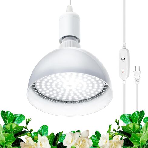 لمبة إضاءة LED تنمو من بارينا مع نظام توقيت وتعليق، طيف كامل 25 وات، مؤقت 4 ساعات/9 ساعات/14 ساعة، مصابيح نمو معلقة للنباتات الداخلية مع سلك طاقة بطول 16.4 قدم، توصيل ضوء قلادة للنباتات in Saudi Arabia