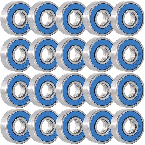 20Pcs 608RS Ball Bearings 8mm x 22mm x 7mm 608 2RS Double Sealed Rubber Shielded Roller Bearing 8x22x7mm for Fidget Spinner, Scooters, Skateboard, 3D Printer -Blue in Saudi Arabia