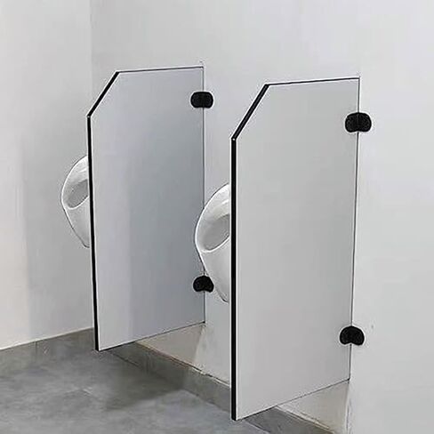 White Public Toilet Partition, Male's Urinal Privacy Screen, Wall-Mounted Toilet Protection Divider, Commercial Urinal Partition Toilet Protection, for School/Canteen/Sho(2pcs) in Saudi Arabia