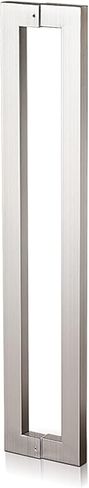 Interior Exterior Front Door Handle, Commercial Rectangle Shape Door Pull Handle, Brushed Stainless Steel Finish (Color : Silver, Size : 60cm/2ft) in Saudi Arabia