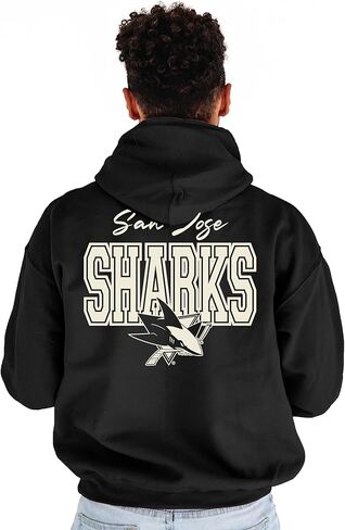 Blue 84 NHL Officially Licensed Hooded Sweatshirt Pop Echo Black in Saudi Arabia