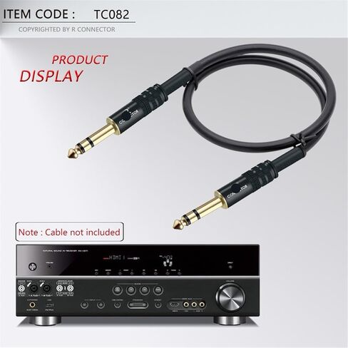2Pcs 6.35mm Stereo Audio & Video Plug Connector 1 6.3 Audio Jack Black Plug Microphone Connector in Kuwait