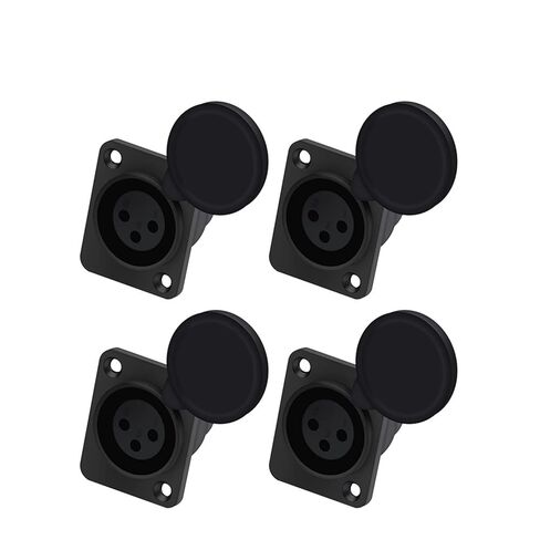 3Pin X L R Female Socket Panel Mount Chassis Microphone M I C Connector with Protecting Cover Soldering 10Pcs in Kuwait