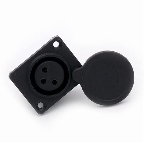 3Pin X L R Female Socket Panel Mount Chassis Microphone M I C Connector with Protecting Cover Soldering 10Pcs in Kuwait