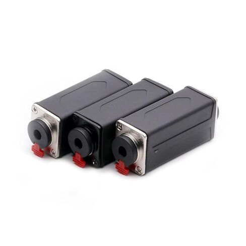 10Pcs 3Pins XLR Jack 6.35mm Couplers Connector Female Chassis Panel Mount Socket Couplers Extension Straight Adapter(Metal-Black-Black-01) in Kuwait
