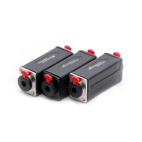 10Pcs 3Pins XLR Jack 6.35mm Couplers Connector Female Chassis Panel Mount Socket Couplers Extension Straight Adapter(Metal-Black-Black-01) in Kuwait