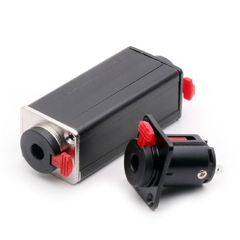 10Pcs 3Pins XLR Jack 6.35mm Couplers Connector Female Chassis Panel Mount Socket Couplers Extension Straight Adapter(Metal-Black-Black-01) in Kuwait