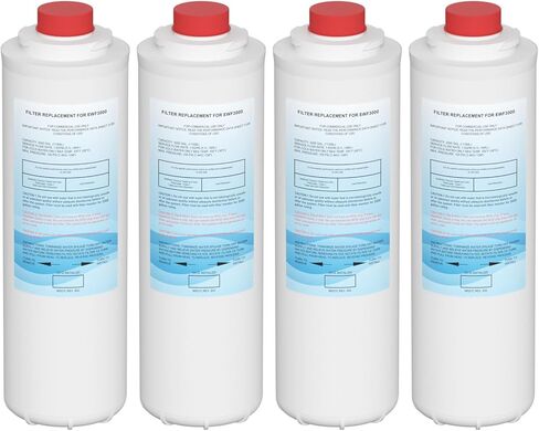 فلتر استبدال المياه 51300C (بدون رقاقة) متوافق مع محطة تعبئة الزجاجات Elkay 51300C EWF3000 Ezh20، استبدال فلتر المياه 3000 جالون لـ ERF750، 51299C، 55898C 4 عبوات in Kuwait