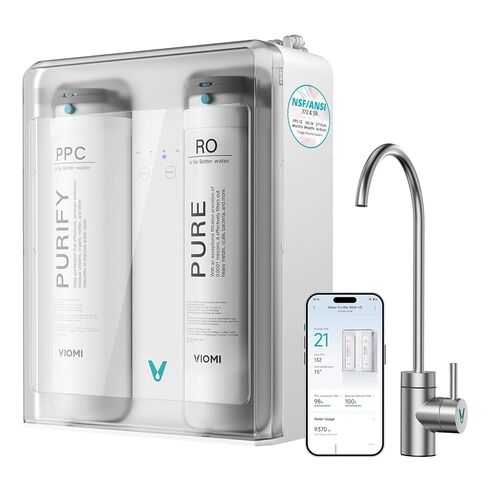VIOMI Pure B6W 600 GPD Reverse Osmosis System, TDS Reduction, 7-Stage Tankless RO System, Under Sink Water Filter with Faucet, NSF/ANSI 372 & 58 Certified, 2:1 Pure-to-Drain, Wi-Fi Enabled APP Control in Saudi Arabia