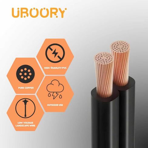 16/2 Low Voltage Landscape Wire 100Feet, 16 Gauge Wire 2 Conductor, for Low Voltage, Outdoor Direct Burial Electrical Wire in Saudi Arabia