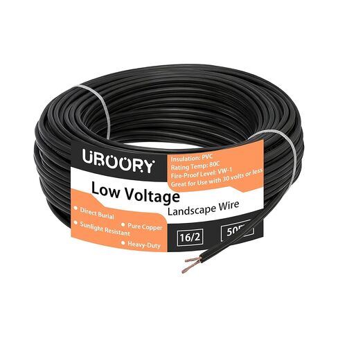 16/2 Low Voltage Landscape Wire 100Feet, 16 Gauge Wire 2 Conductor, for Low Voltage, Outdoor Direct Burial Electrical Wire in Saudi Arabia