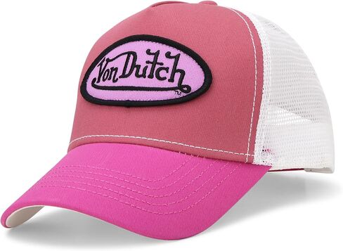 قبعة سائقي الشاحنات من Von Dutch للجنسين - قبعة بيسبول شبكية خلفية كلاسيكية كلاسيكية ذات كتلة ملونة للرجال والنساء in Kuwait