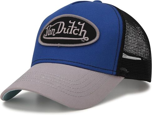 قبعة سائقي الشاحنات من Von Dutch للجنسين - قبعة بيسبول شبكية خلفية كلاسيكية كلاسيكية ذات كتلة ملونة للرجال والنساء in Kuwait