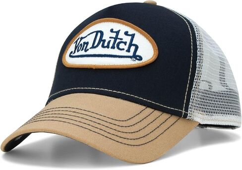 قبعة سائقي الشاحنات من Von Dutch للجنسين - قبعة بيسبول شبكية خلفية كلاسيكية كلاسيكية ذات كتلة ملونة للرجال والنساء in Kuwait