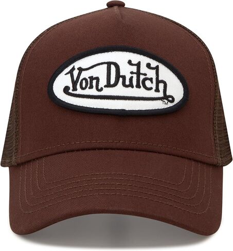 قبعة سائقي الشاحنات من Von Dutch للجنسين - قبعة بيسبول شبكية خلفية كلاسيكية كلاسيكية ذات كتلة ملونة للرجال والنساء in Kuwait