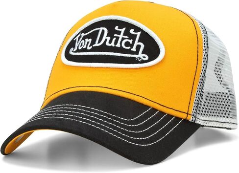 قبعة سائقي الشاحنات من Von Dutch للجنسين - قبعة بيسبول شبكية خلفية كلاسيكية كلاسيكية ذات كتلة ملونة للرجال والنساء in Kuwait