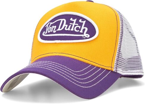 قبعة سائقي الشاحنات من Von Dutch للجنسين - قبعة بيسبول شبكية خلفية كلاسيكية كلاسيكية ذات كتلة ملونة للرجال والنساء in Kuwait
