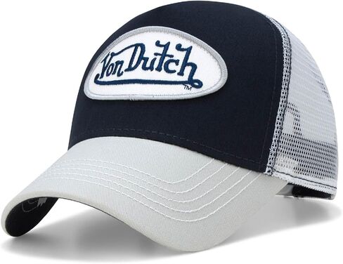 قبعة سائقي الشاحنات من Von Dutch للجنسين - قبعة بيسبول شبكية خلفية كلاسيكية كلاسيكية ذات كتلة ملونة للرجال والنساء in Kuwait