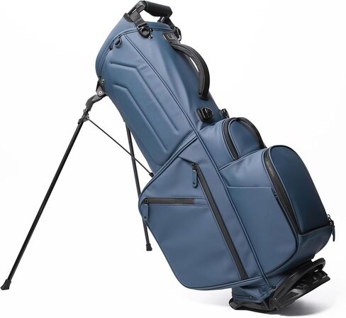 Premium Golf Stand Bag Durable Golf Club Bag with Multiple Pockets pu Leather Zipper Golf Bag with Stand 6 Way Full Length Velvet Divider Black Blue Grey Green Golf Bags for Men/Women in Saudi Arabia