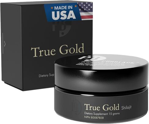 Live Resin Pure Gold Shilajit - Organic Shilajit Supplement with Over 80 Minerals - High Bioavailability & Antioxidant Support Mineral Supplement - Authentic Gold Infused Resin | USA Made 30 Servings in Saudi Arabia