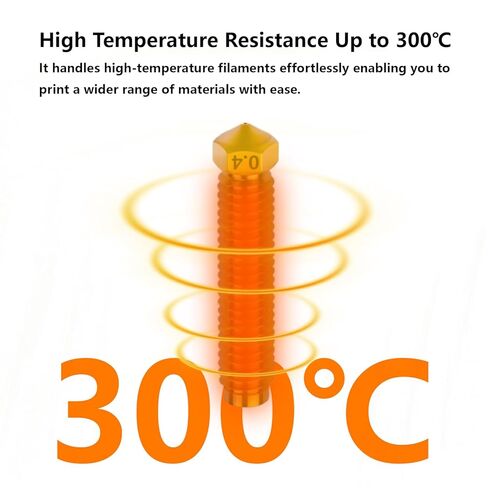 10 قطعة مجموعة فوهات نحاسية لـ Elegoo OrangeStorm Giga، طابعة ثلاثية الأبعاد 4 قطعة 0.4 مم، 2 قطعة 0.6 مم، 0.8 مم، 1.0 مم مجموعة فوهات لـ OrangeStorm Giga in Kuwait