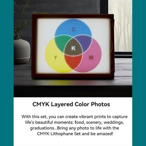 مجموعة لوحة الإضاءة الخلفية LED الليثوفان لبامبولاب، لوحة إضاءة LED CMYK لليثوفان، استبدال ملحقات الطابعة ثلاثية الأبعاد لمختبر بامبو A1/A1 Mini Combo/P1P/P1S/X1C/X1E AMS DIY نموذج صورة مطبوعة ثلاثية الأبعاد in Kuwait