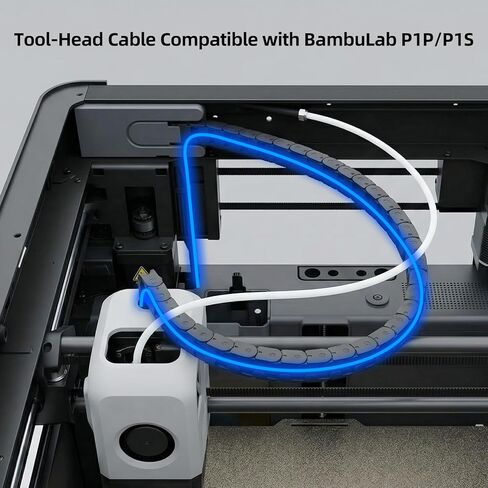 كابل رأس أداة Immdinogo متوافق مع BambuLab P1P/P1S: استبدال سلك التوصيل للإشارة أو ملحقات الطابعة ثلاثية الأبعاد لنقل الطاقة in Saudi Arabia