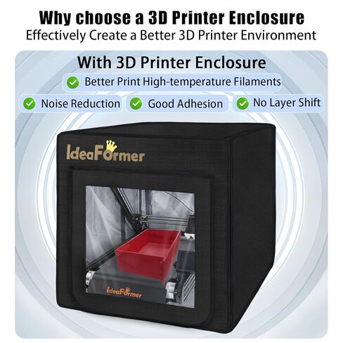 حاوية IdeaFormer-3D IR3 V2، حاوية طابعة ثلاثية الأبعاد بحزام ناقل، غطاء حماية سميك كبير الحجم لحزام الطابعة، 21.65 × 6.69 × 22.64 بوصة in Kuwait