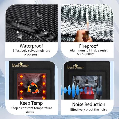 حاوية IdeaFormer-3D IR3 V2، حاوية طابعة ثلاثية الأبعاد بحزام ناقل، غطاء حماية سميك كبير الحجم لحزام الطابعة، 21.65 × 6.69 × 22.64 بوصة in Kuwait