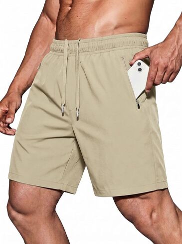 Sailwind Men’s Athletic Running Shorts 7" Quick Dry Lightweight Workout Gym Shorts with Zipper Pockets for Basketball Hiking in Saudi Arabia