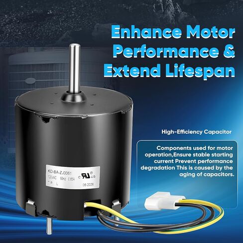 99080450 Bathroom Exhaust Fan Motor, 120 Volts 0.65 Amps, 5/16 x 1-3/8 inch Shaft, Compatible with Broan Nutone Brand, Replacement Part Number 99080450, S99080450, 71732005, 5KSM84DFK175P in Saudi Arabia