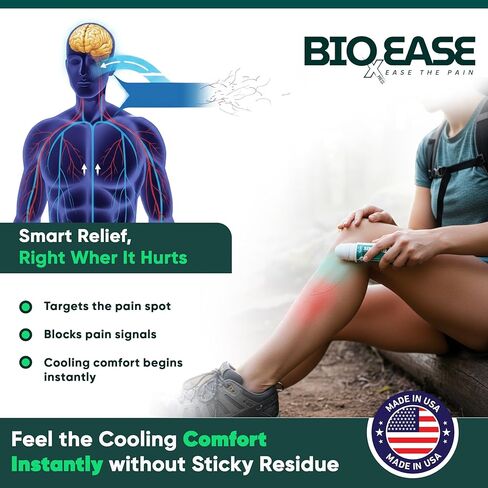 Fast-Acting Hemp Pain Relief Roll On - Highly Effective, Cool & Topical Pain Relief Extra Strength for Muscle, Joint, & Back – Easy Roll On Maximum Strength - Made in USA in Saudi Arabia