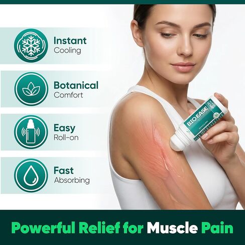 Fast-Acting Hemp Pain Relief Roll On - Highly Effective, Cool & Topical Pain Relief Extra Strength for Muscle, Joint, & Back – Easy Roll On Maximum Strength - Made in USA in Saudi Arabia