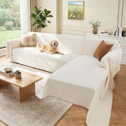 Sectional Couch Covers, 2 Pieces Washable L Shaped Couch Covers Sofa Blanket for Dogs Pet Friendly Sectional Sofa Slipcovers Furniture Protector,71"x 110"+ 71"x 118",(X-Large,Dark Gray) in Saudi Arabia