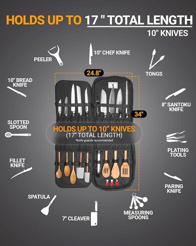 Chef Backpack Tactical MOLLE Chef Knife Bag with Patented Internal Panel Design and Hook and Loop Retention System Heavy Duty Professional Culinary Backpack Sling Bag (Black) in Saudi Arabia