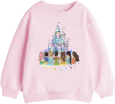Magical Sweatshirts for Girl: Magic Kingdom Prinecess Tshirt Fleece Princess Sweater Vacation Trip Pullover Top in Saudi Arabia