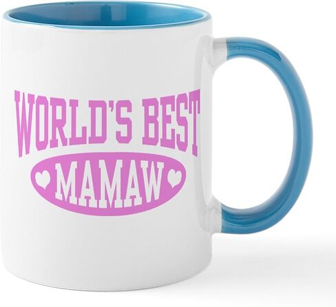 كوب قهوة من السيراميك من CafePress World's Best Mamaw بسعة 11 أونصة (325 مل). in Saudi Arabia