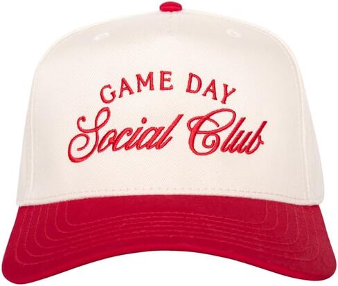 KATYDID Game Day Social Club Vintage Hat - Two-Toned Trucker Hat - Embroidered Vintage Baseball Cap for Women - Snapback in Saudi Arabia