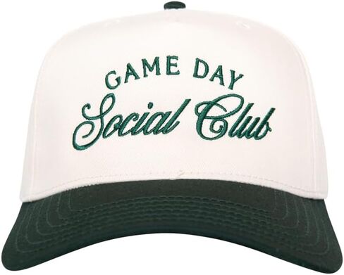 KATYDID Game Day Social Club Vintage Hat - Two-Toned Trucker Hat - Embroidered Vintage Baseball Cap for Women - Snapback in Saudi Arabia