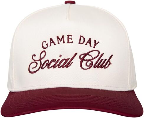 KATYDID Game Day Social Club Vintage Hat - Two-Toned Trucker Hat - Embroidered Vintage Baseball Cap for Women - Snapback in Saudi Arabia
