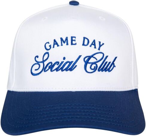 KATYDID Game Day Social Club Vintage Hat - Two-Toned Trucker Hat - Embroidered Vintage Baseball Cap for Women - Snapback in Saudi Arabia